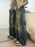 Kylethomasw Y2k Oversized Vintage Jeans Woman Hip Hop Blue Vintage Fashion Kpop Wide Leg High Waist Denim Pants Causal Bottoms Mujer