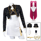 KYLETHOMASW  -  Mira Cosplay Costume Wig Shoes Black Coat Singing Suit Song-Promotion Costume Women Halloween Party Role Playing Outfit