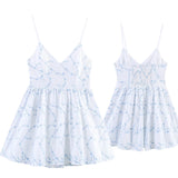 KYLETHOMASW  -  2025 Summer Strap Dress Women French Minimalist Casual Mini Dress Embroidered Poplin Dress Women