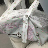 KYLETHOMASW  -  Flower Printing Fashion Embroidery Underarm Bag Sweet Y2k Aesthetic Harajuku Bags for Women Casual Travel Shoulder Handbags