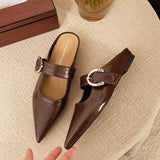 KYLETHOMASW  -  New French Style Low Heel Square Mary Jane Shoes Women's Shoes Slippers Retro Fashionable Small Leather Shoes