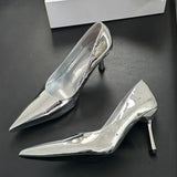Kylethomasw Luxury Patent Leather Women Pumps Sexy Pointed Toe Thin High Heels Elegant Party Shoes for Women Heeled Sandals Tacones De Mujer