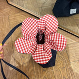 KYLETHOMASW  -  Personality All Match Patchwork Flower Bags for Women Kawaii Sweet Plaid Shoulder Bag Korean Contrast Color Handbags Crossbody
