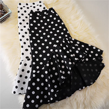 KYLETHOMASW  -  Summer point high-waisted irregular long fishtail skirt aline women