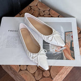 KYLETHOMASW  -  Fashion Pointed Toe Women Flats with Shoes Soft Butterfly-Knot Female Slip on Footwear Shallow Ladies Flats Shoes
