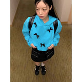 KYLTHOMASW  -  2024 Autumn for Women Korean Style BOW Aesthetic Hoodie Vintage Sweatershirt Harajuku Coat Gothic Emo Hippie Jacket Mall Goth