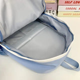KYLETHOMASW  -  Women Students Contrast Color Patchwork Schoolbags Casual All Match Letter Printing Backpack Fashion Y2k Aesthetic Ins Backpacks
