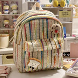 KYLETHOMASW  -  Rainbow Stripes Mochila Portable Lightweighte Bag Teenage Girls Mochilas Mujer Personalized Mini Bolsas Bags for Woman Backpack