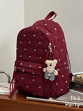 KYLETHOMASW  -  Cute College Sle Bapa Lightweight Travel Women's oulder Bag Double Layered Polyester Inner Material Zipper Closure
