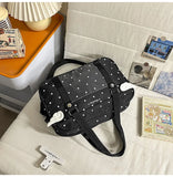 KYLETHOMASW  -  Dot Print Transparent Ita Bag Versatile Crossbady Bolsos Mujer Hand Bags for Woman Square Sac Femme Y2k Bolsas Zipper Bolso