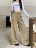 KYLETHOMASW  -  Y2K Aesthetic Wide Leg Jeans Women Korean Streetwear Baggy High Waist Trouser Summer Fashion All Match Chic Straight Denim Pants