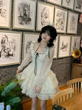 KYLETHOMASW  -  Princess Style Cake Dresses Spring Autumn Style Waist Thin Sweet Hottie Long Sleeve College Style Dress Vestido