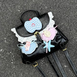 KYLETHOMASW  -  Y2k Aesthetic Lolita Mini Schoolbags Streetwear Sweet Kawaii Bags for Women All Match Patchwork Lace Backpacks Japanese Fashion
