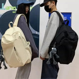 KYLETHOMASW  -  Unisex Fashion Computer Backpack Large Capacity Solid Color Student Schoolbag Zipper Casual Travel Shoulder Bag Women