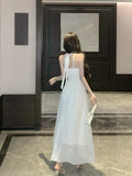 KYLETHOMASW  -  French Elegant High-end Long Evening Gown New Women Backless Diamond-Encrusted Pleated Party Dress Sexy Luxury Fashion Clothing