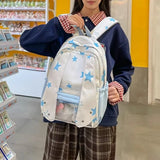 KYLETHOMASW  -  Rabbit Ears Star Ita Bag Transparent Mochila Student Mochilas Mujer Teenage Girls Bolsas High Capaci Bags for Woman Backpack