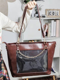 KYLETHOMASW  -  New Large Capacity Sac Femme Transparent Ita Bags for Woman Shoulder Bag Tote Bolsas Spacious Durable Bolsa Fashionable Bolso