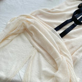KYLETHOMASW  -  Women Knit Strapless Backless Bowknot Long Midi Dress 2025 Summer Sexy Night Club Party Evening Holiday Street White Dresses