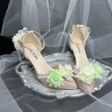 KYLETHOMASW  -  bridal wedding heels High heels shoes elegant champagne Lolita cosplay y2k accessories Wedding shoes 2000s designerdress heel