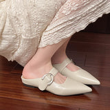 KYLETHOMASW  -  New French Style Low Heel Square Mary Jane Shoes Women's Shoes Slippers Retro Fashionable Small Leather Shoes