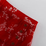 KYLETHOMASW  -  Women's New Round Neck Long-sleeved Open Button Top Skirt Printing Two-piece Sexy Suit