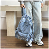 KYLETHOMASW  -  New Star School Bag for Female Japanese Denim Women Backpack High School Teenagers Student Casual Large Capacity Back Pack