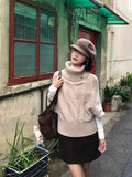 KYLETHOMASW  -  New Autumn Winter Shibuya Harajuku Y2K Fashion Women's Knit Pullover Sweater Half-sleeved Collared Retro Aesthetic Sweater