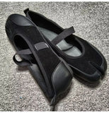 KYLETHOMASW  -  Fashion Split toe Faux suede Patchwork Women Tabi Ballet Flats Spring Autumn Mary Janes Walking Loafers Casual Girls Dance Shoes