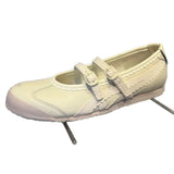 KYLETHOMASW  -  Vintage Round Toe Shallow Mouth Velcro Sports Flat Ballet Shoes Women Mary Jane Shoes German Training Shoes