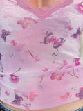 KYLETHOMASW  -  Pure girl style small floral lace V-neck suspender summer lightweight mesh age reducing vest top