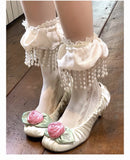 KYLETHOMASW  -  New Womens Mary Jane Shoes Exquisite Flower Casual Shoes for Woman Fashion High Heels Shoe Designer Shoes Zapatos De Mujer