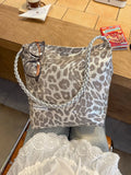 KYLETHOMASW  -  Leopard Tote Bag Twist Shoulder Strap Bags High Capaci Bolsa Commuter Bolsos mujer Advanced Sense Bolsas Daily Sac Femme