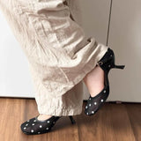 KYLETHOMASW  -  New Women Sandals Retro French Style High Heeled Sandals for Woman Exquisite Air Mesh Casual Shoe Designer Shoes Sandalias Mujer