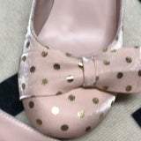KYLETHOMASW  -  Vintage Round Toe High Heels Women French Bow Slip-on Non-Slip Wear-Resistant Block Heels