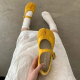 KYLETHOMASW  -  Women Summer Split Toe Ballet Casual Sole Lightweight Flats Flexible Wear Flat Shoes Plus Size Sneakers Vintage Flat Bottom Shoe