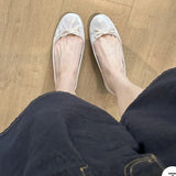 KYLETHOMASW  -  Trend Shimmer Glitter Bow Round Toe Women's Flats and Loafers Soft Satin Daily Zapatillas De Mujer Sweet Dating Sapato Feminino