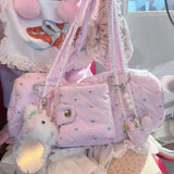 KYLETHOMASW  -  Candy Dot Canvas Y2k Handbag Wallets Women Versatile Pocket Casual Underarm Bag Female Harajuku Aesthetic Shoulder Bags