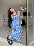 KYLETHOMASW  -  French Robe Age Reduction American Vintage Y2k Dress Sweet Plaid Dresses Summer Female Fashion Vestidos Para Mujer