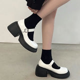 Kylethomasw Platform Mary Jane Shoes New Women's Shoes Women Thick Heels Trendy Street Lolita Shoes Round Toe Ankle Strap  Pumps