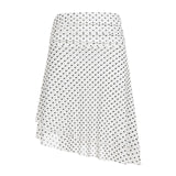 KYLETHOMASW  -  Elegant Vacation Polka Dot A Line Skirt Women Ruffle Wrap Midi Skirt Spring Summer Casual Vintage Streetwear Office Lady