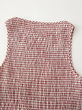 KYLETHOMASW  -  Summer Women O Neck Sleeveless Fit And Flare Long Plaid Dresses Casual Maxi Vestidos