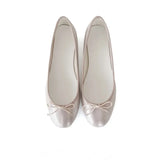 KYLETHOMASW  -  Trend Shimmer Glitter Bow Round Toe Women's Flats and Loafers Soft Satin Daily Zapatillas De Mujer Sweet Dating Sapato Feminino