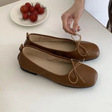 KYLETHOMASW  -  New Spring Fashion Butterfly-Knot Women Ballet Flats Shoes Shallow Female Soft Footwear Dress Ladies Flats Slip On Shoes