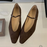 KYLETHOMASW  -  New Retro Women Shoes Exquisite Square Head Low Heels for Woman Elegant French Casual Shoe Fashion Designer Shoes Zapatos Mujer