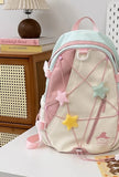 KYLETHOMASW  -  High Capacity Schoolmochila Travel Bag Contrast All Match Backpack Star Zipper Sac Femme Preppy Style Drawstring Bags for Woman