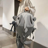 KYLETHOMASW  -  Waterproof Trendy Shark Backpack Large Capacity Casual Travel Laptop Bag Nylon ins College Students Schoolbag Outdoor