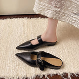 KYLETHOMASW  -  New French Style Low Heel Square Mary Jane Shoes Women's Shoes Slippers Retro Fashionable Small Leather Shoes