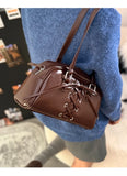 KYLETHOMASW  -  Bandage Bow Shoulder Bag Pillow Bags for Woman New Versatile Bolsos Mujer Commuter Boston Sac Femme Advanced Sense Bolsas