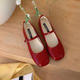 KYLETHOMASW  -  New Summer Spring Fashion Buckle Strap Women Mary Janes Flats Shoes Casual Female Round Toe Soft Dress Ladies Flat With  Shoes