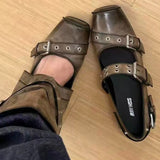 KYLETHOMASW  -  Brand New Women 2‑in‑1 Convertible Ankle Boots Square Toe Vintage Buckle Strap Detachable Cuff Multi‑Wear Cowboy Boots